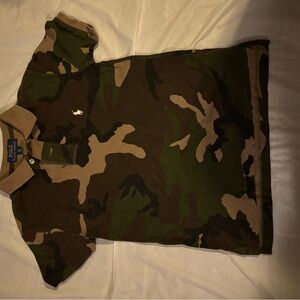 Ralph Lauren Kids Camouflage Polo in Green and Brown